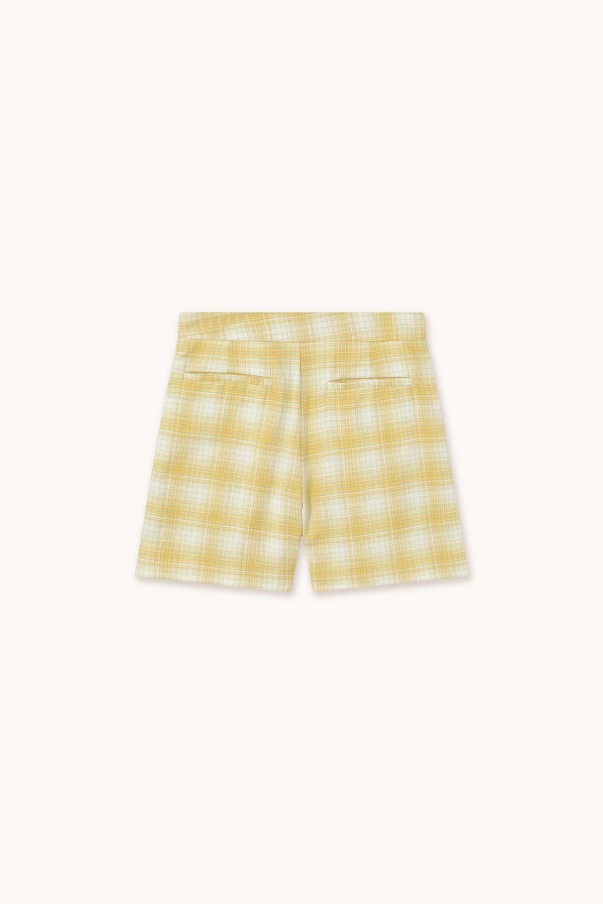 타이니코튼 체크 패턴 옐로우 라이트 썸머 쇼츠 SS25-692J13 ONE COLOR - 상세 이미지 4