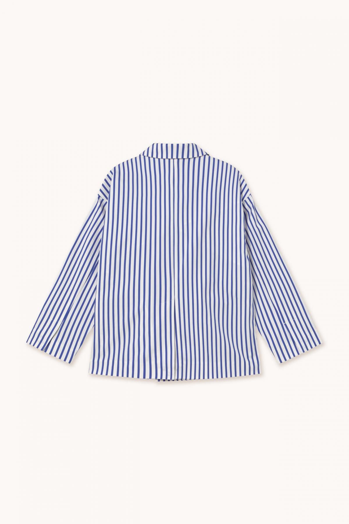 타이니코튼 스트라이프 테일러드 더블버튼 트윌 블레이저 SS25-710N88 ONE COLOR - 상세 이미지 3