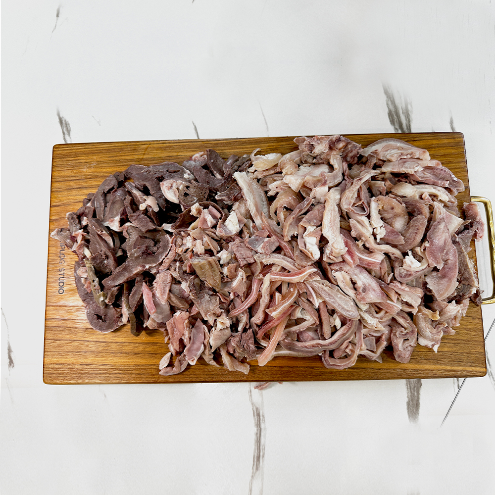 삶은 돼지머리고기 오소리감투 염통 소창 슬라이스 국밥용 국밥고기 1KG - 상세 이미지 2