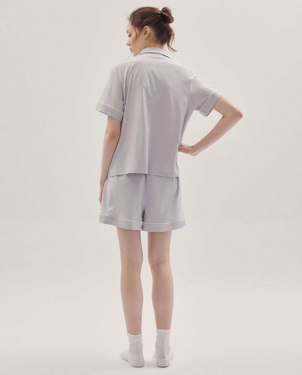 스페라 코지 포켓 코튼 반팔 파자마 세트 58807500630 GRIS CLARO - 상세 이미지 4