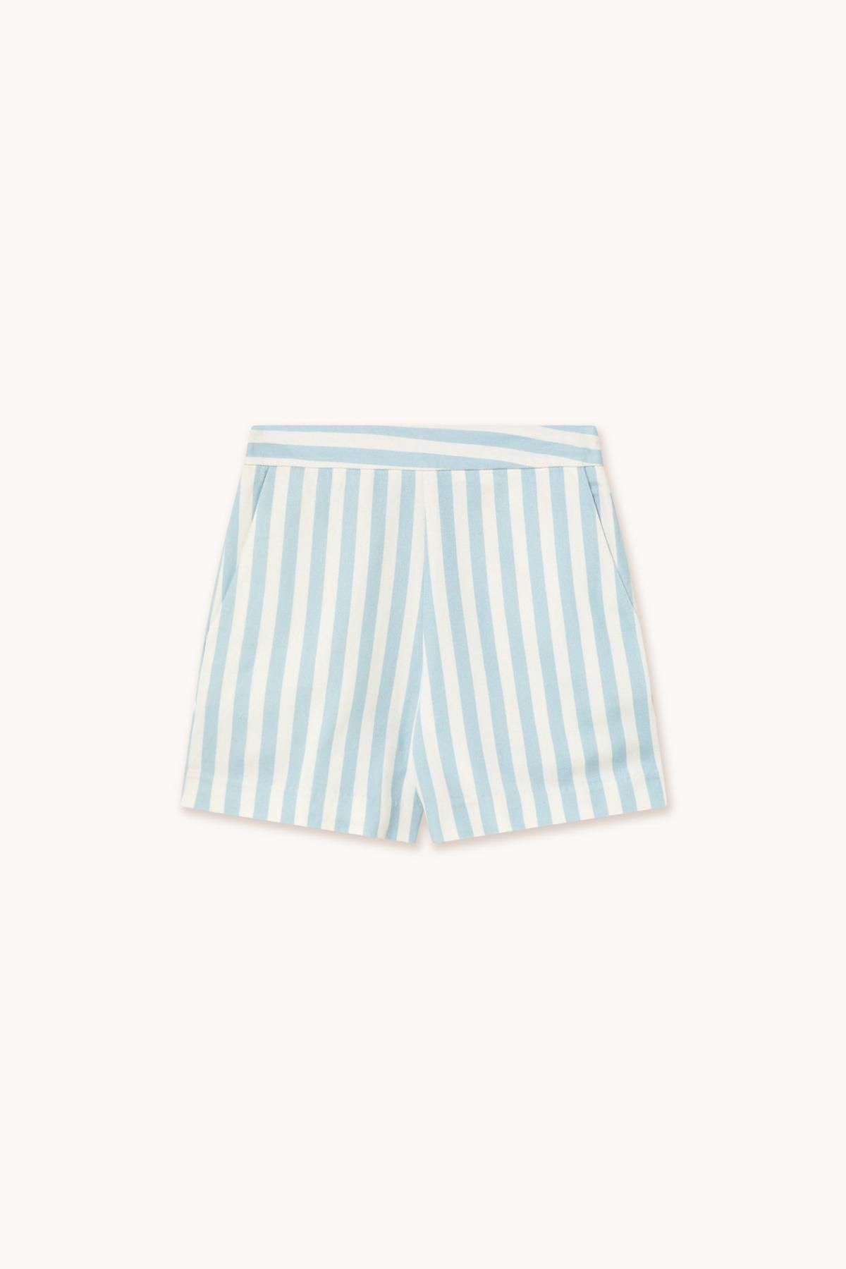 타이니코튼 스트라이프 미니 쇼츠 SS25-716R32 BLANCO ROTO/AZUL CELESTE - 상품 이미지