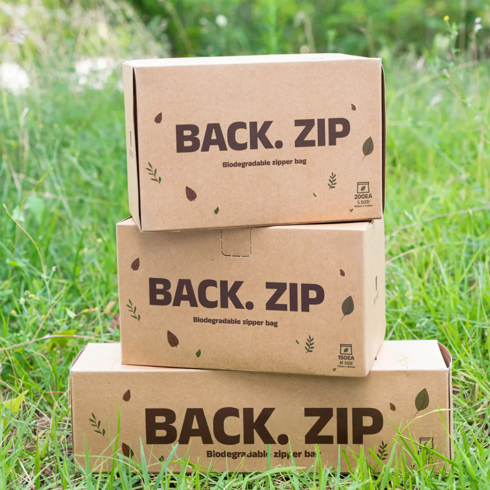 윌백 지구를 위한 생분해 지퍼백 BACK ZIP L(대형), 100매, 1개 - 상세 이미지 2