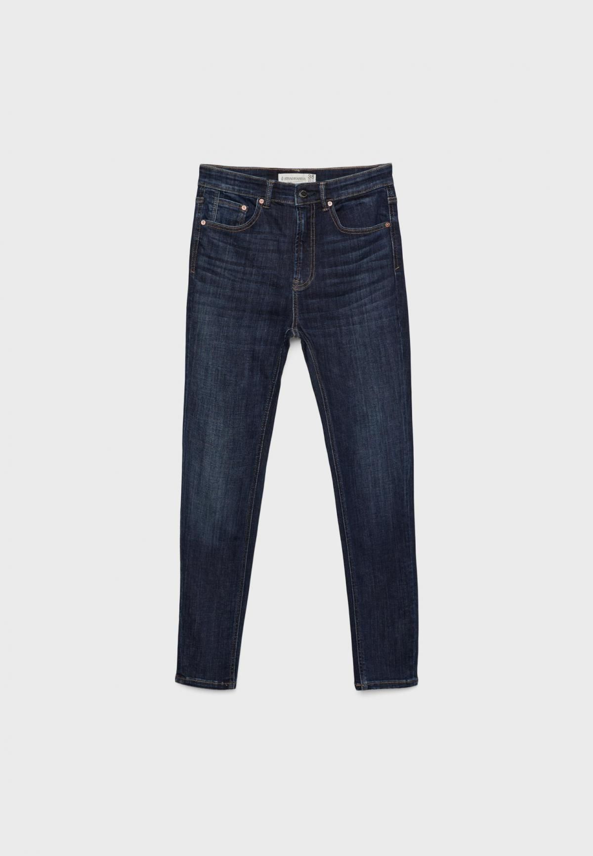 스트라디바리우스 슈퍼스트레치 레귤러 스키니핏 데님 청바지 1400/500 OVERDYED BLUE DENIM - 상세 이미지 2