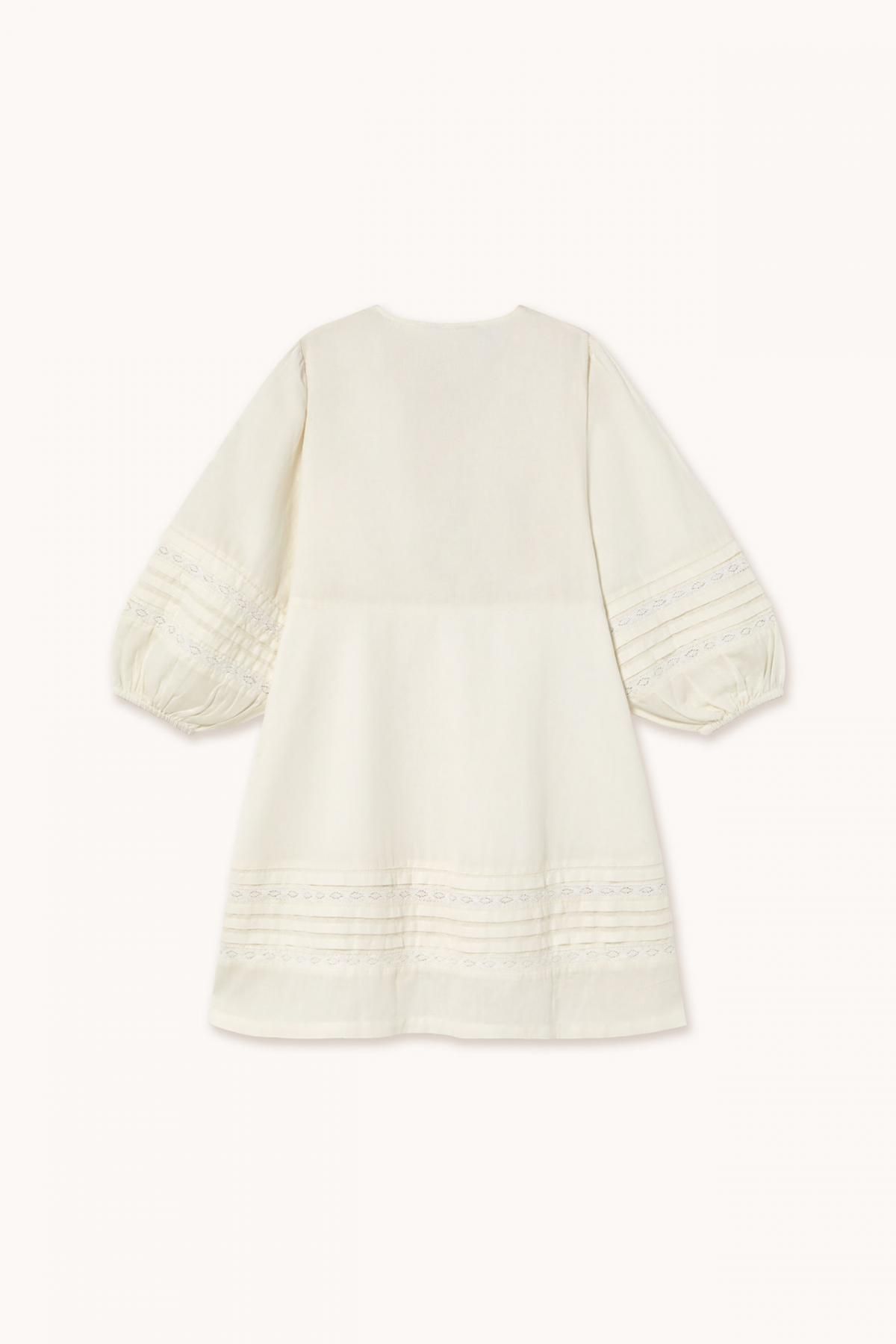 타이니코튼 로맨틱 퍼프소매 레이스업 미니 원피스 SS25-662104 ONE COLOR - 상세 이미지 4