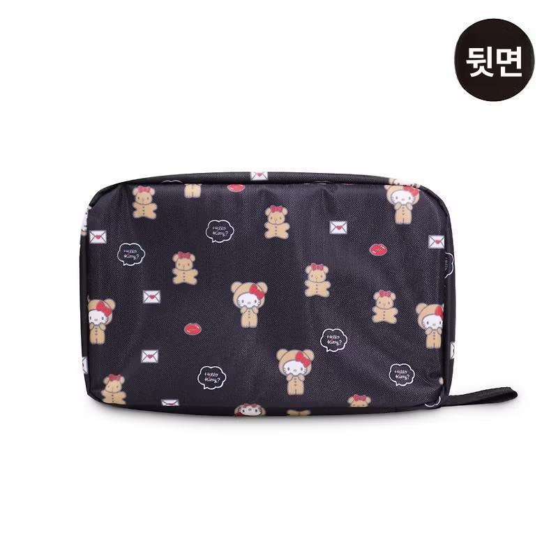 헬로 키티 수하물 가방 보스턴 대용량 캐리어 보관 접이식 숄더백 - 상세 이미지 3