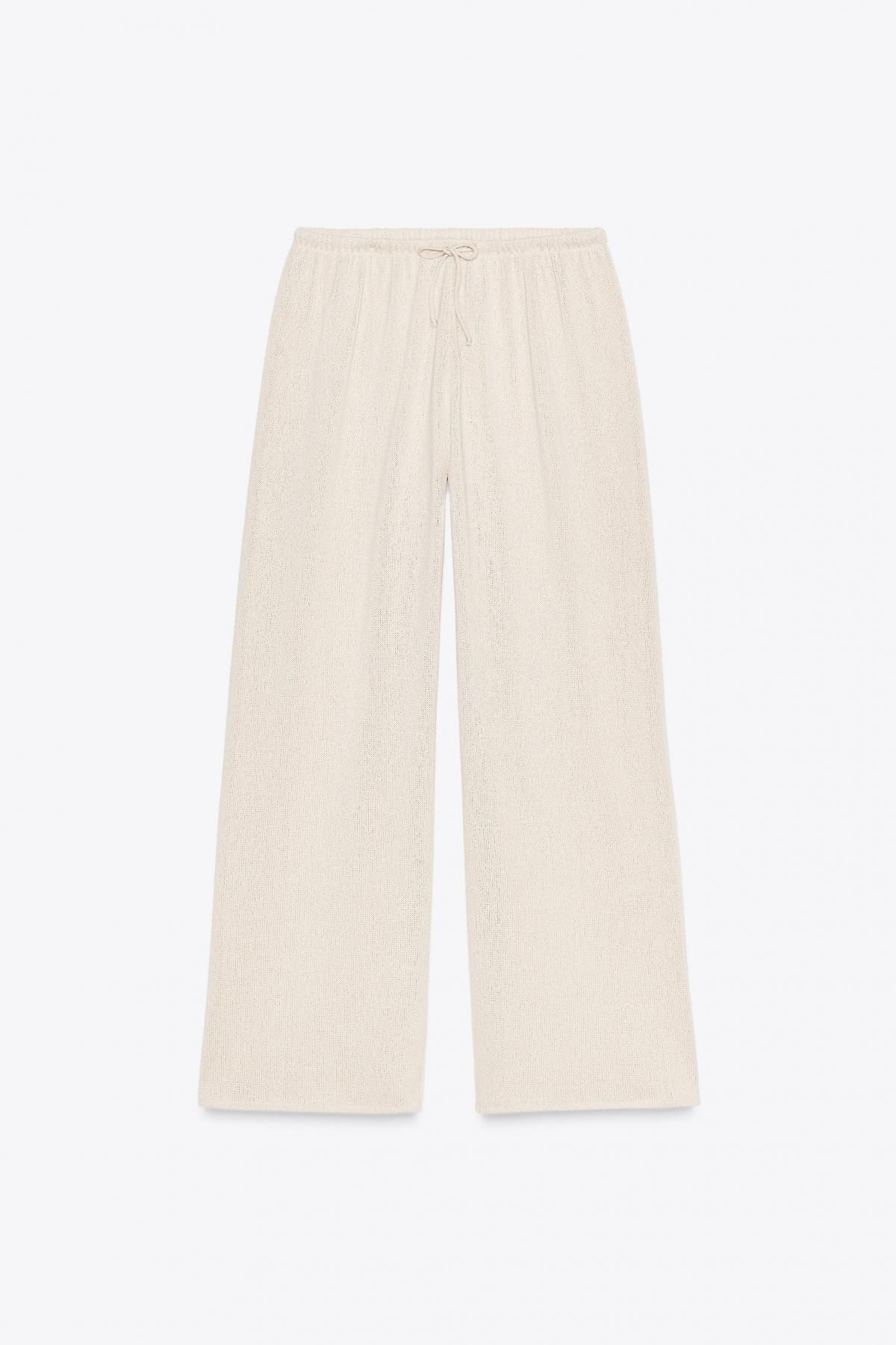 자라 러스틱 스트레이트 팬츠 1058/162 LIGHT BEIGE - 상세 이미지 4
