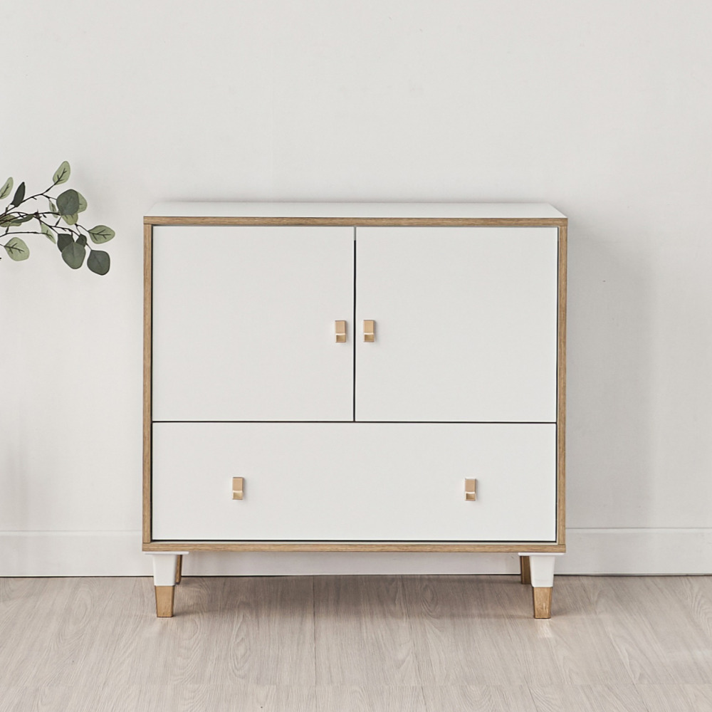 차차 인테리어 낮은 안방 드레스룸 옷 화장대 틈새 서랍장 800 800x400x757mm, 2단, 네추럴화이트 - 메인 이미지