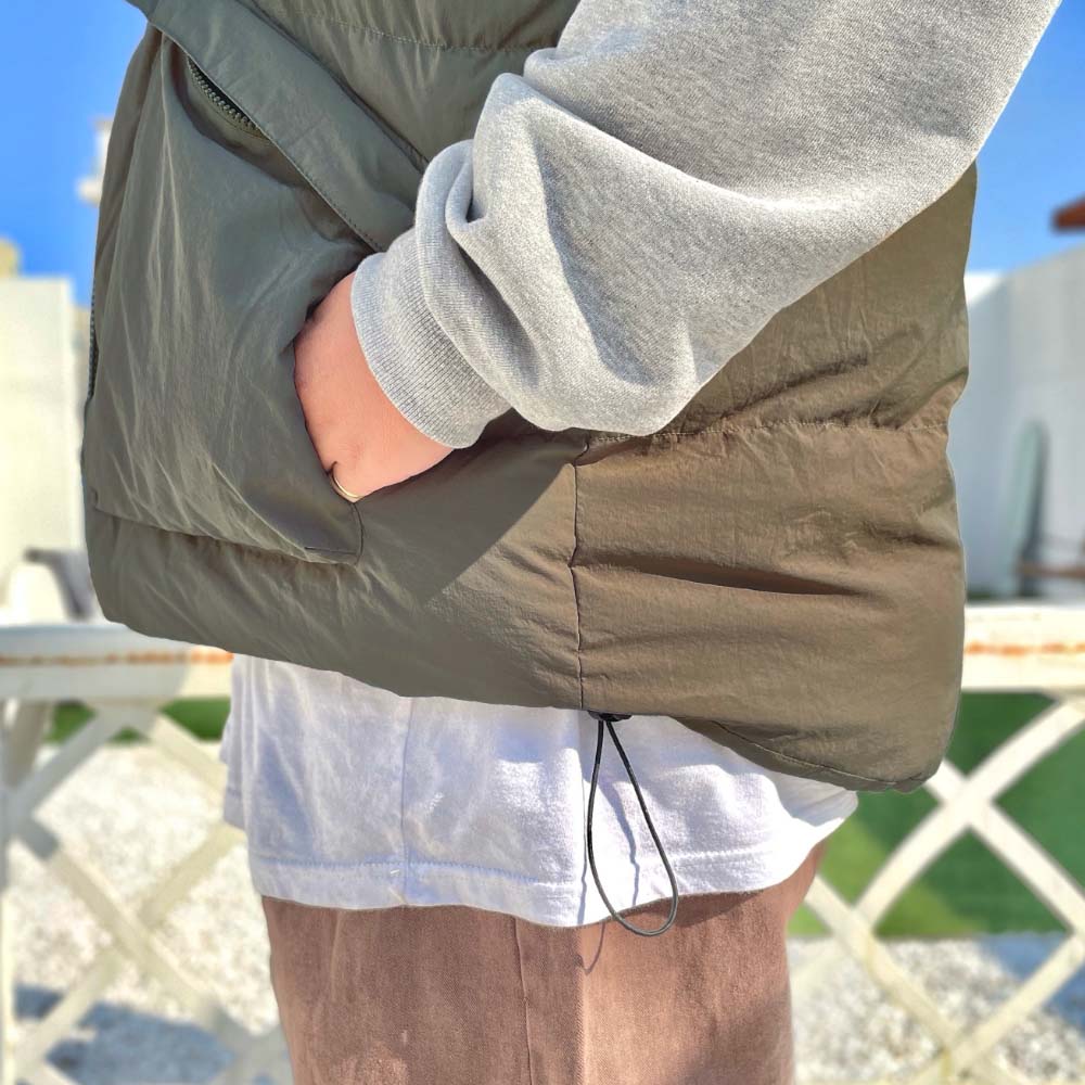 남자빅사이즈 패딩 조끼 푸퍼 웰론 하이넥 베스트 L~6XL(100-130) - 상세 이미지 4