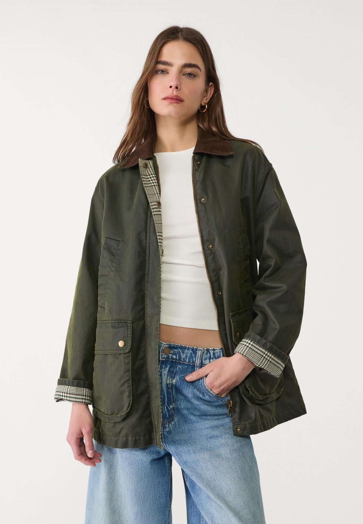 스트라디바리우스 테크니컬 왁스드 멀티포켓 파카 5787/621 KHAKI - 상세 이미지 3