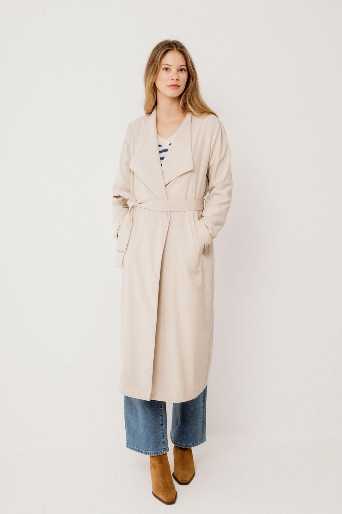 빌라 에코 라이트 롱 벨트 트렌치코트 7930189 BEIGE - 상품 이미지