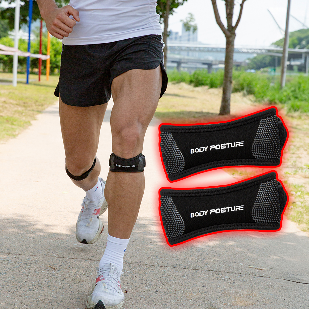 바디포스처 러닝 등산 무릎보호대 테니스 마라톤 헬스 밴드 한줄 슬개골 슬개건