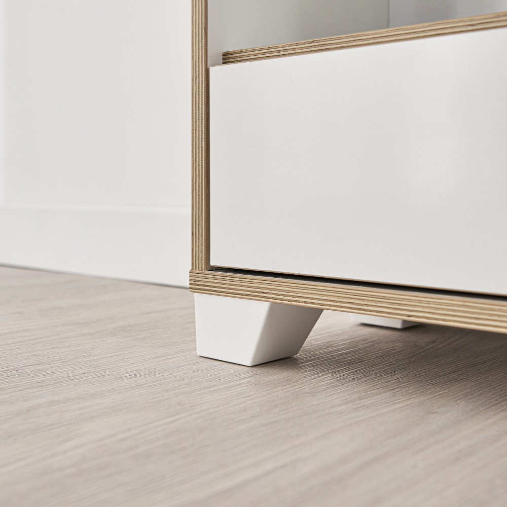 차차 인테리어 안방 화장대 드레스룸 옷 틈새 서랍장 800 800x240x645mm, 3단, 네추럴화이트 - 상세 이미지 3