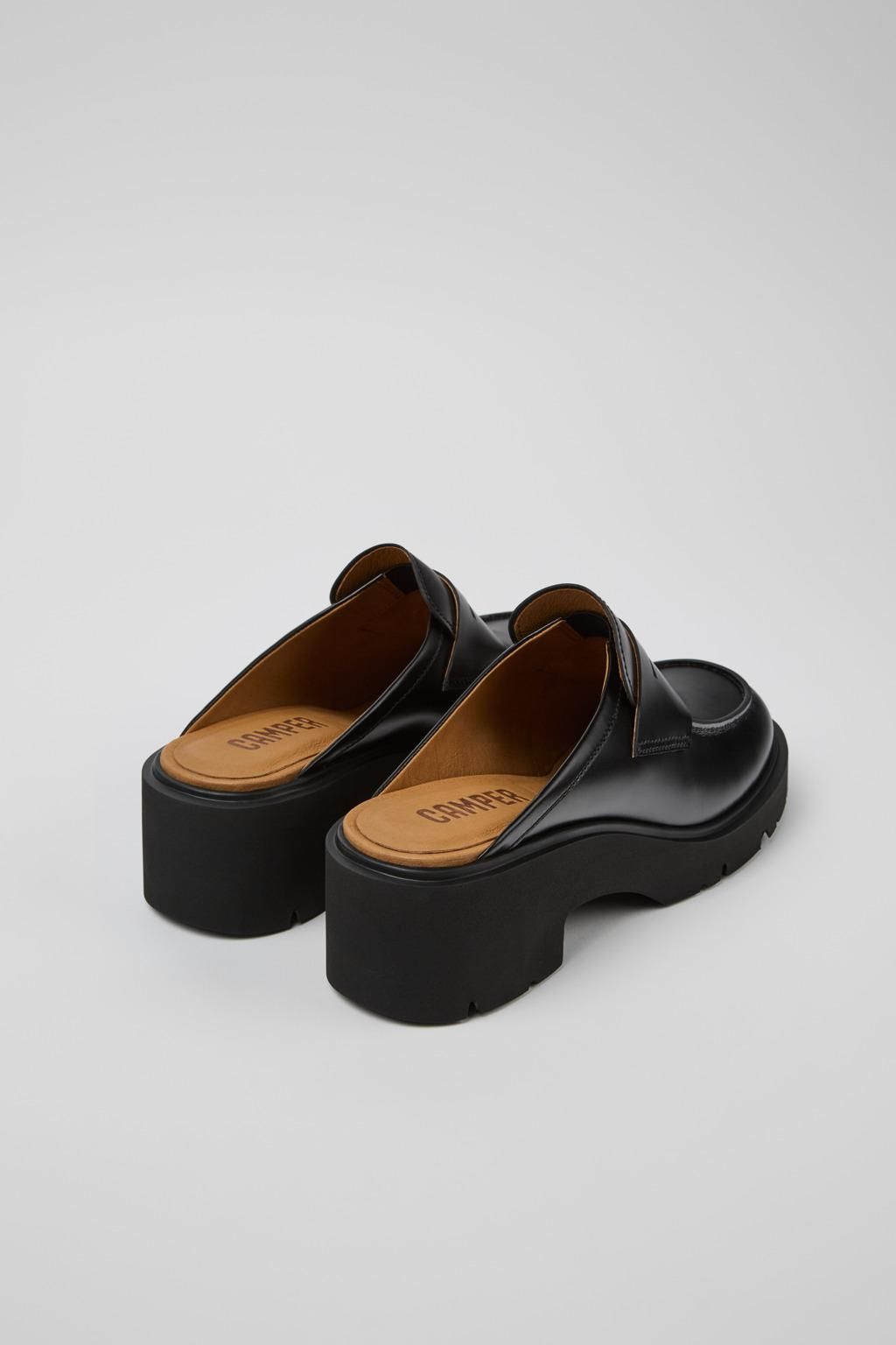 캠퍼 블랙 여성 청키 로퍼 뮬 Milah K201622-004 BLACK - 상세 이미지 3