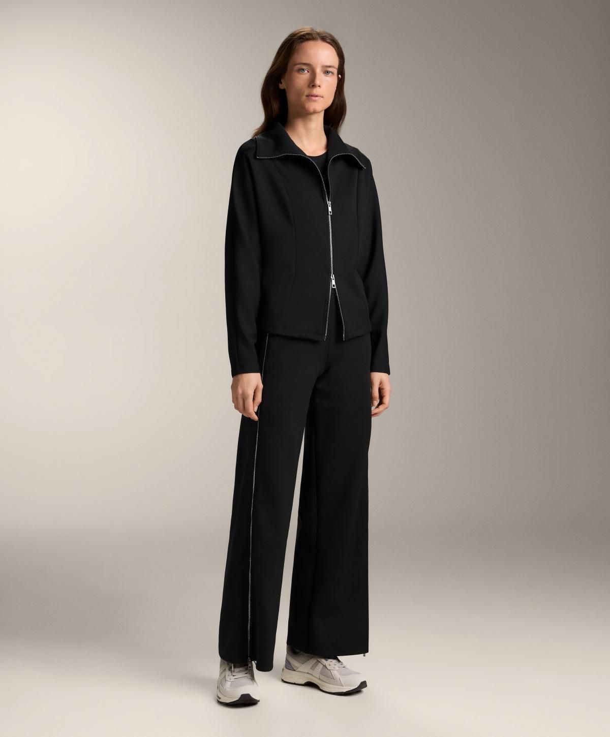 오이쇼 테크니컬 하이웨이스트 네오프렌 지퍼 와이드 팬츠 3398/231 BLACK - 상세 이미지 2