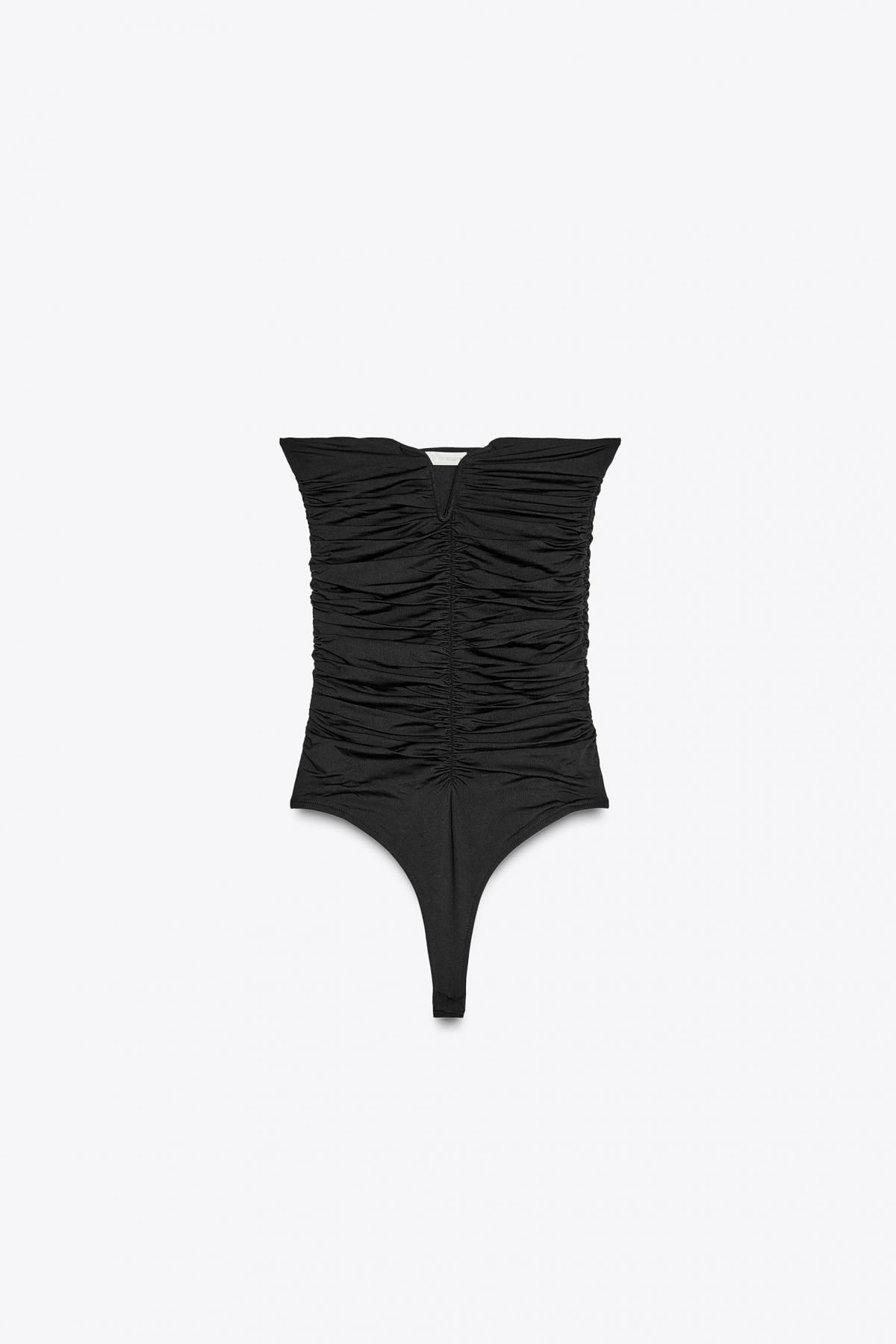 자라 러플 폴리아미드 반도 바디수트 1026/302 BLACK - 메인 이미지