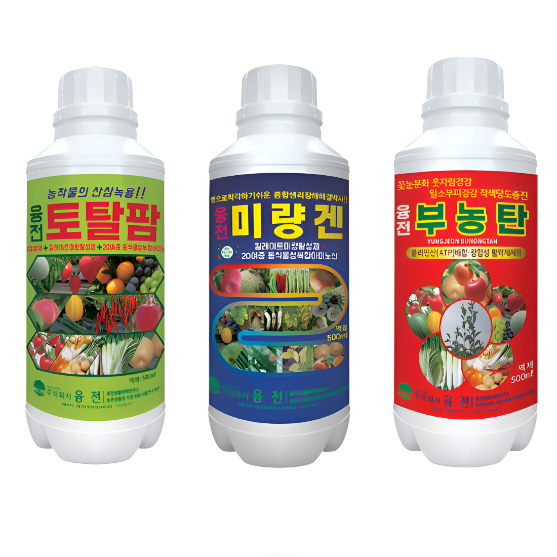 [작물생육솔루션] 토탈팜 부농탄 미량겐 액제 SET 비료 식물영양제 500ml, 3개입 - 상품 이미지