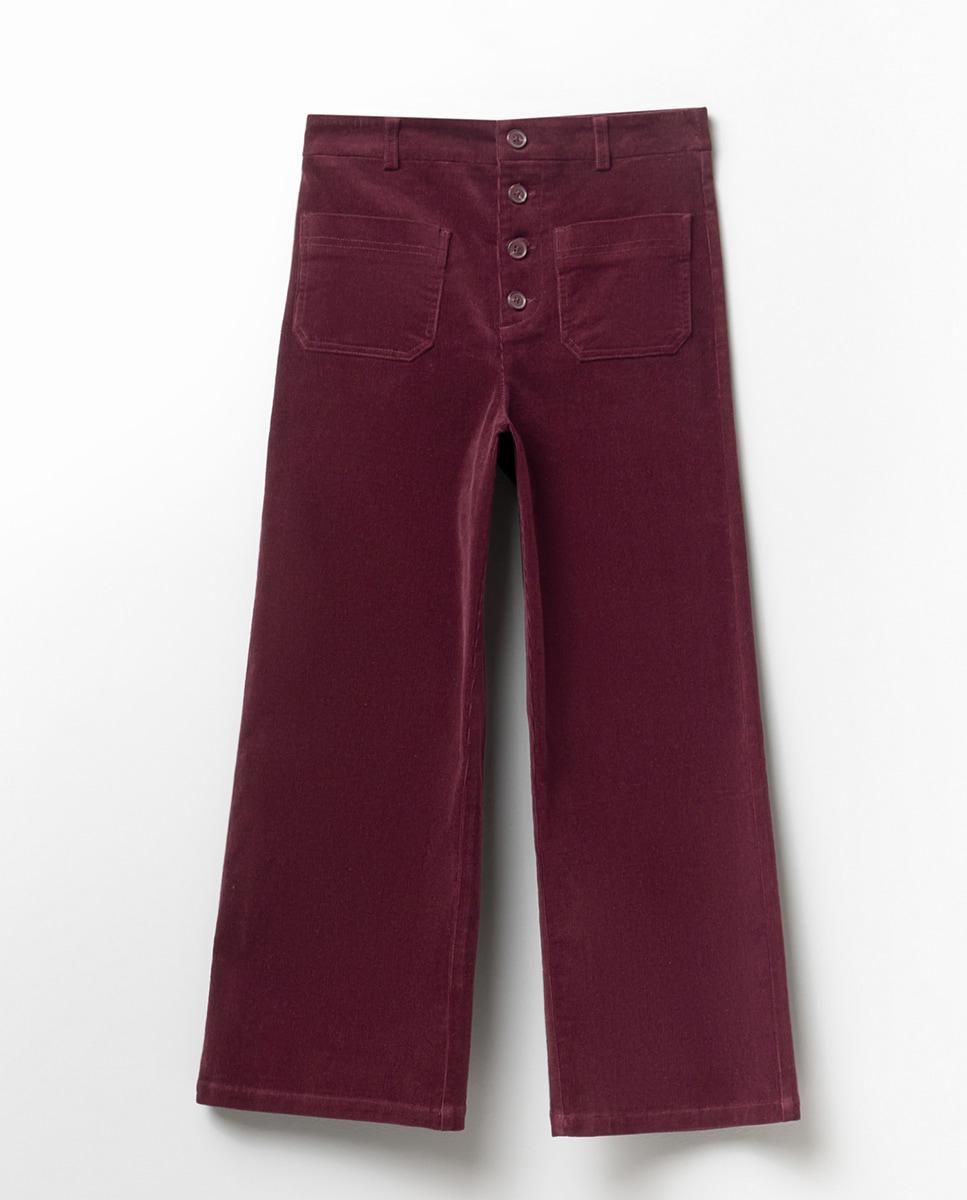 스페라 코듀로이 버튼 포켓 버건디 와이드 팬츠 58405402619 BURDEOS - 상세 이미지 5