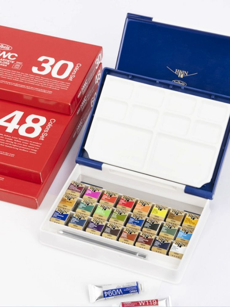 수채물감 수체화 세트 수채화 페인트 전문가용 물감 물감세트 수채화물감 HB-18색 5ml 단일 상자 - 상세 이미지 5