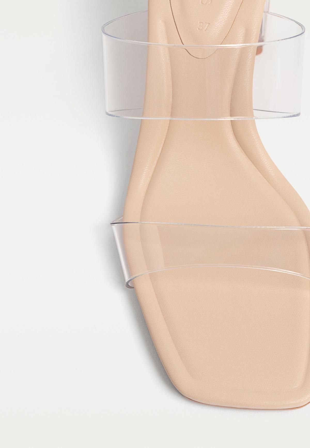 스트라디바리우스 트렌디 투명 스트랩 스퀘어토 뮬 샌들 9204/570 BEIGE - 상세 이미지 3