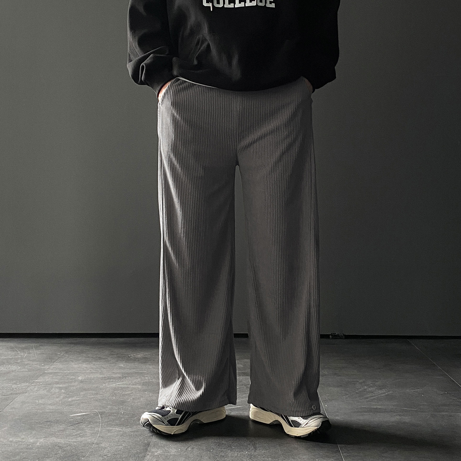 남자골덴바지 벌룬팬츠 남자코듀로이팬츠 남성통바지 - 상세 이미지 2