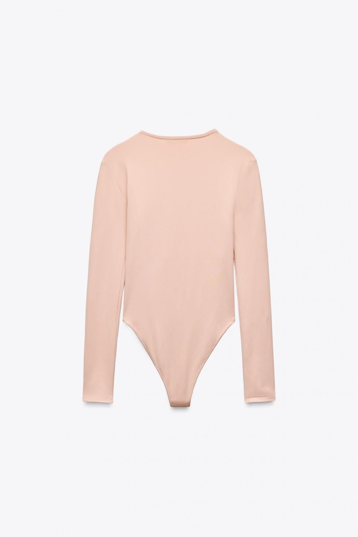 자라 베이직 폴리아미드 라운드넥 긴팔 바디수트 1026/725 PALE PINK - 상세 이미지 3