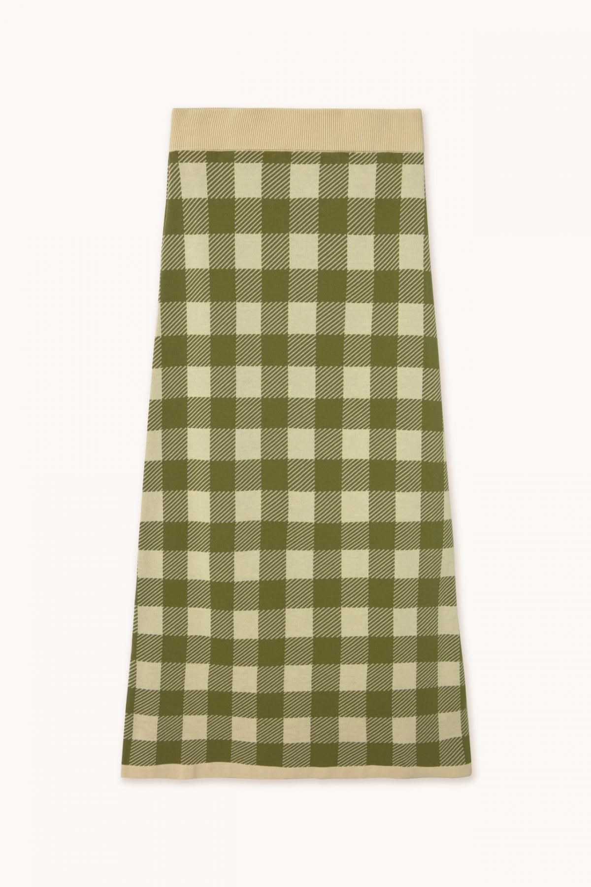 타이니코튼 체크 패턴 미디 스커트 FALDA A CUADROS SS25-768R76 ONE COLOR - 메인 이미지