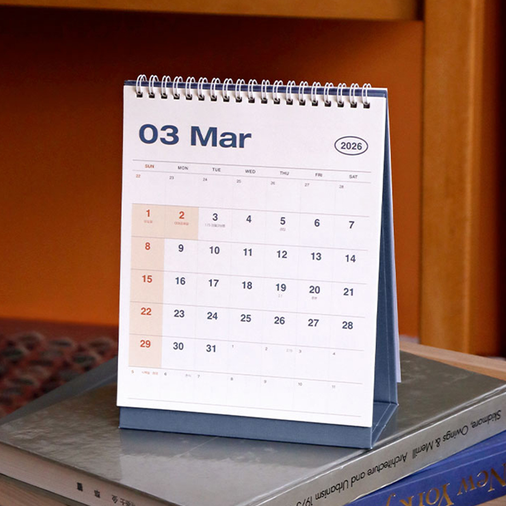 2026년 탁상달력 3개월 3단 책상달력 회사 업무 스케줄 메모 병원 양면 데스크 캘린더 이미지 2