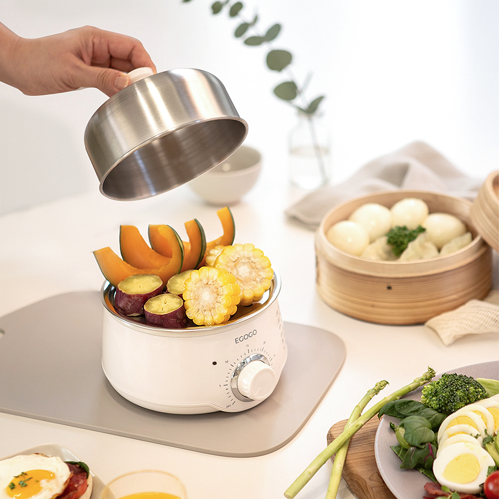 계란찜기 에고고 에그쿠커 계란 호빵 만두 고구마 삶는기계 1단