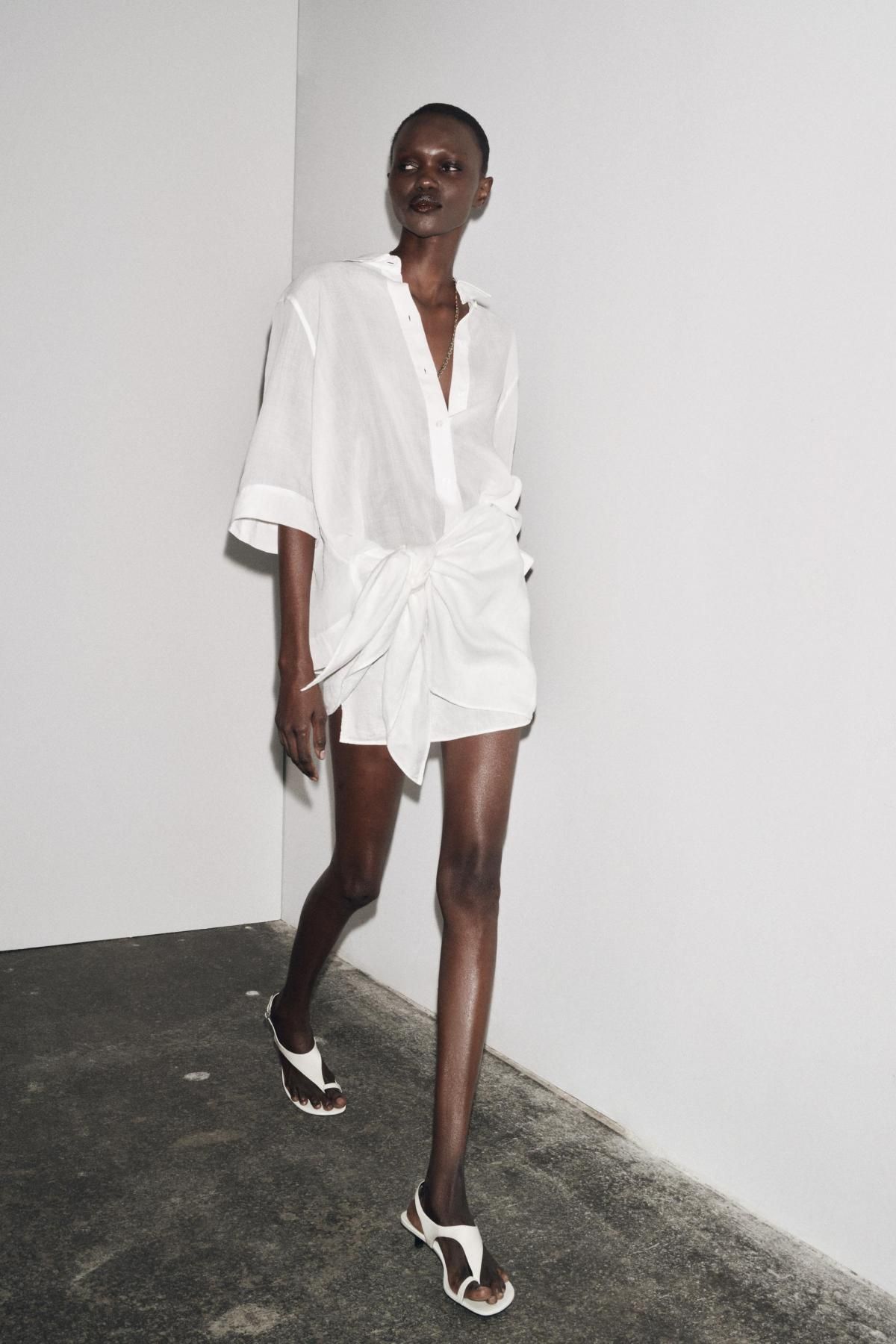 자라 ZW 컬렉션 라미 셔츠 3732/927 WHITE - 상세 이미지 2