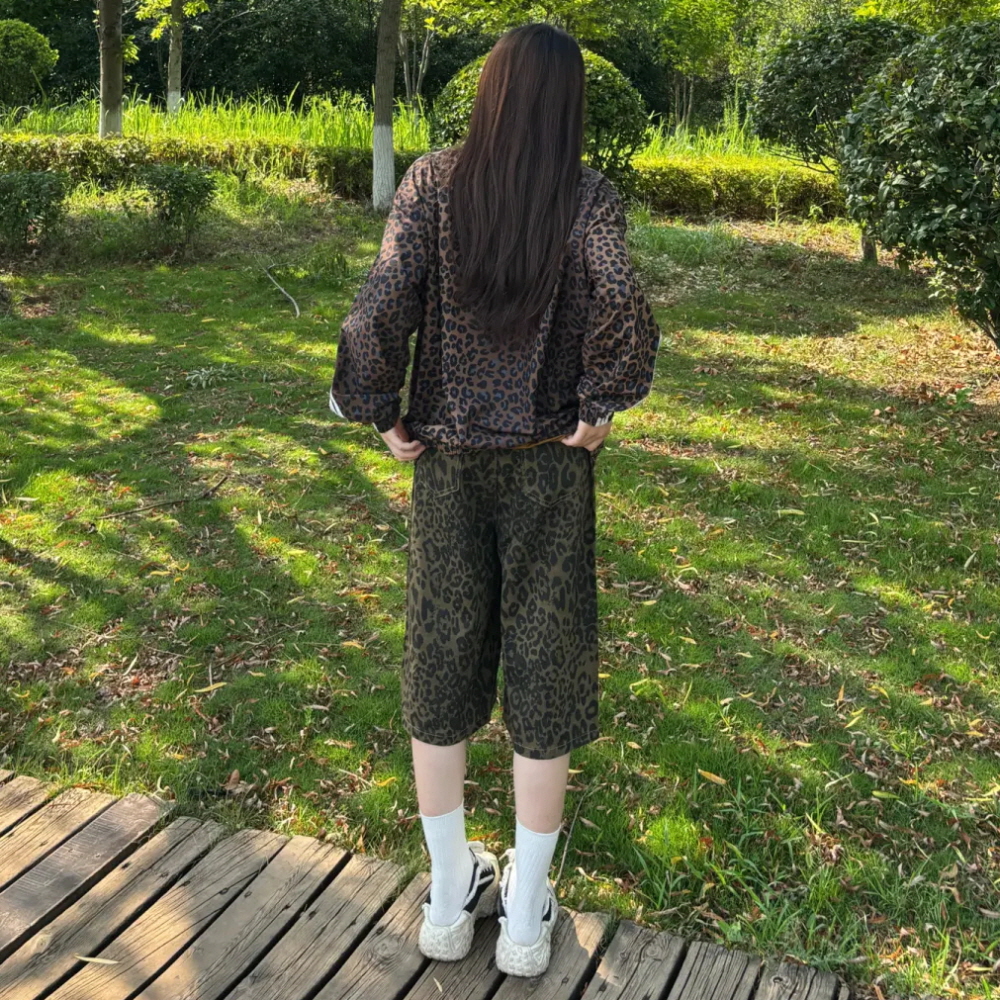 아디다스 파이어버드 우먼즈 오버핏 트랙탑 레오파드 JW7301 이미지 7
