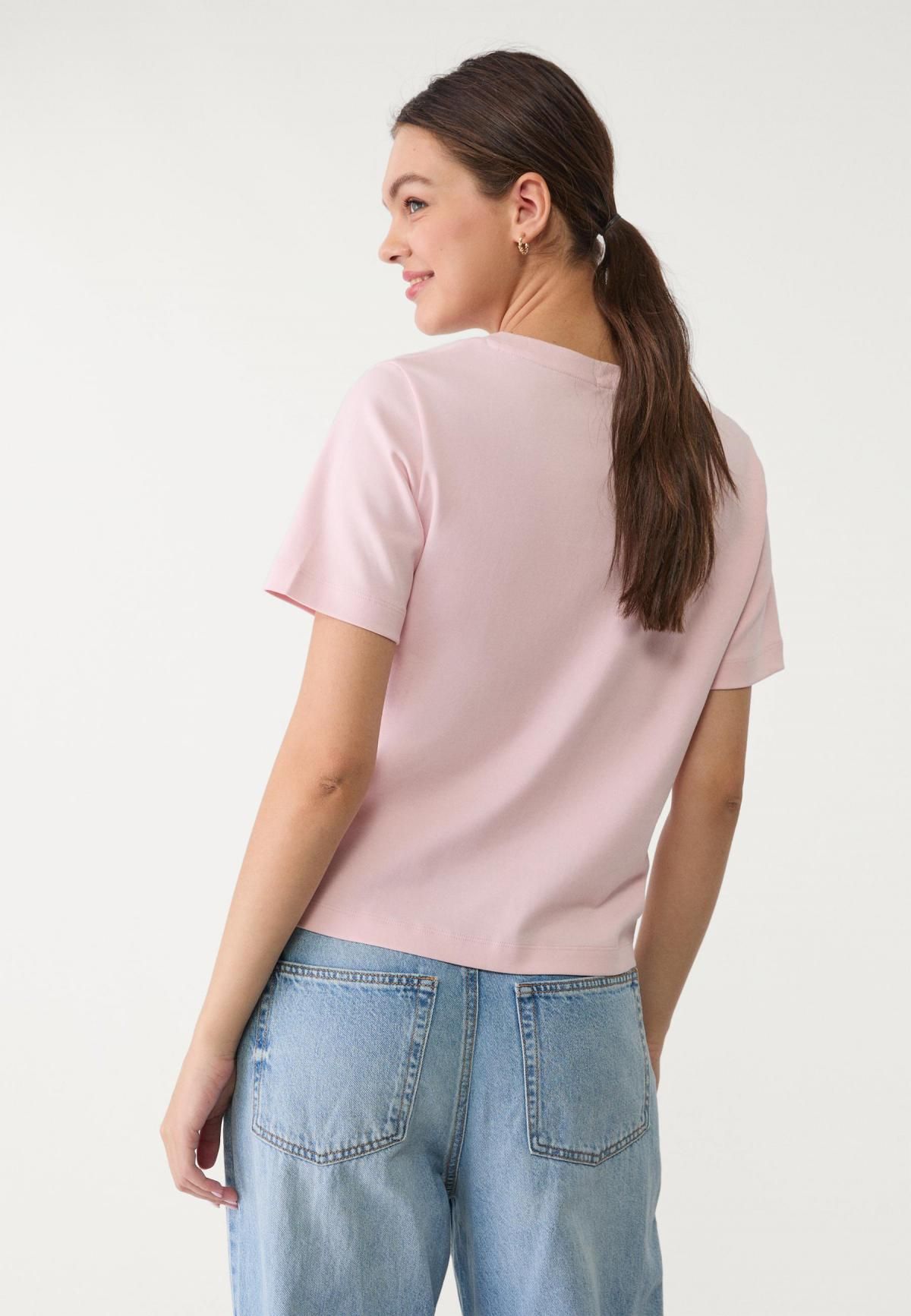 스트라디바리우스 헤비웨이트 브이넥 베이직 반팔 티셔츠 2544/286 PASTEL PINK - 상세 이미지 5
