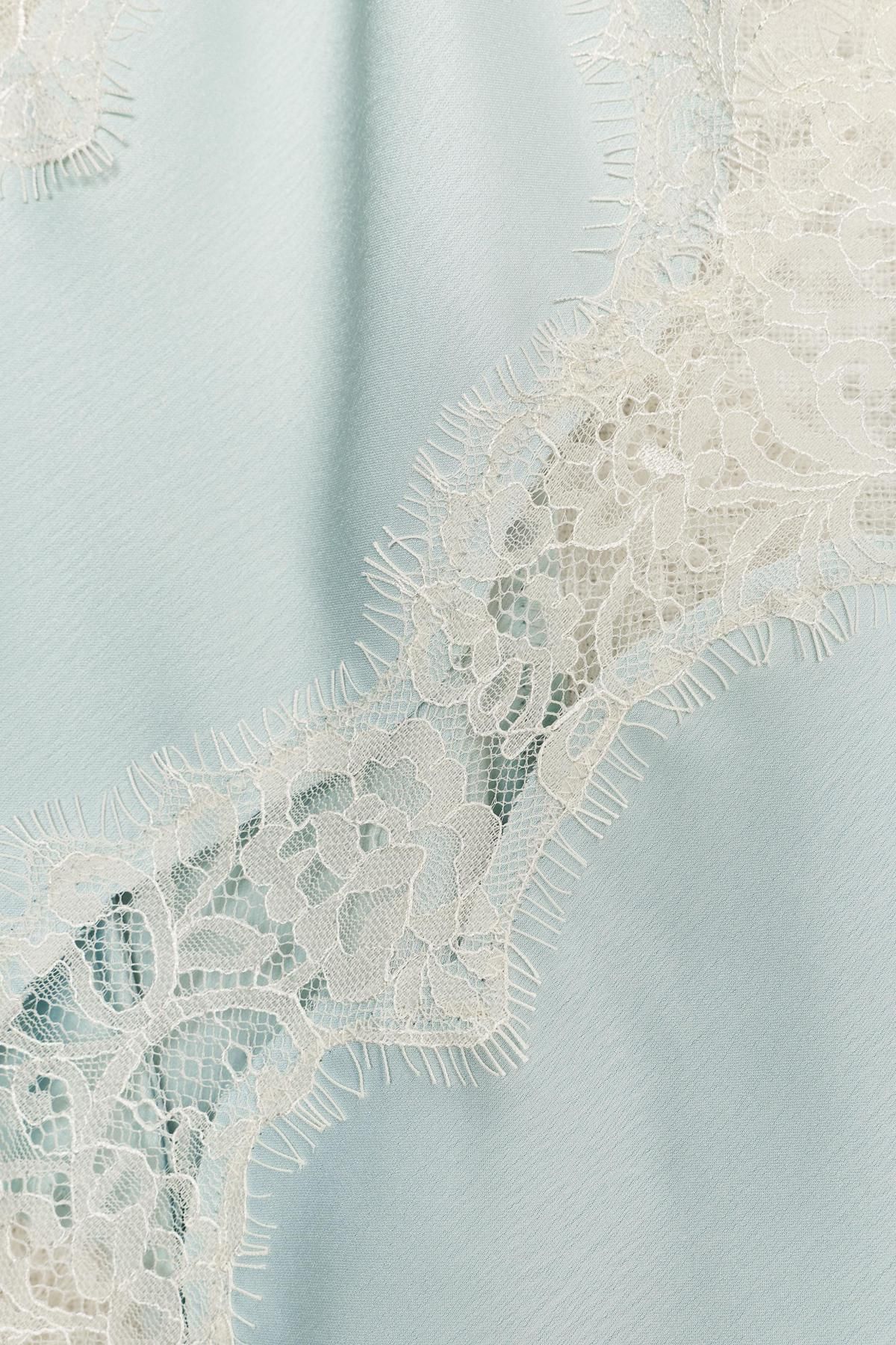 자라 레이스 캐미솔 브이넥 스트랩 탑 5919/105 LIGHT BLUE - 상세 이미지 5