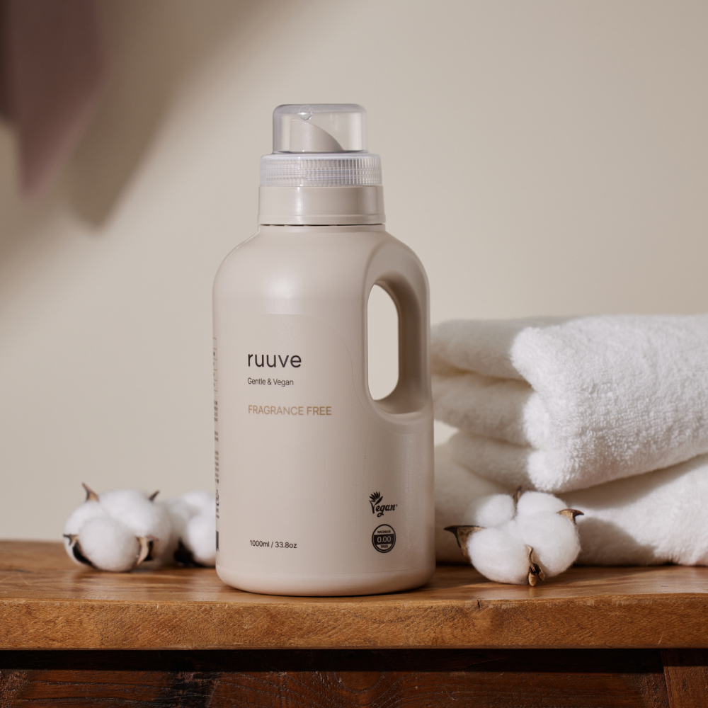 1+1 러베 유아 천연 중성 아기세탁 세제 1L + 화학점증 제로 섬유유연제 1L