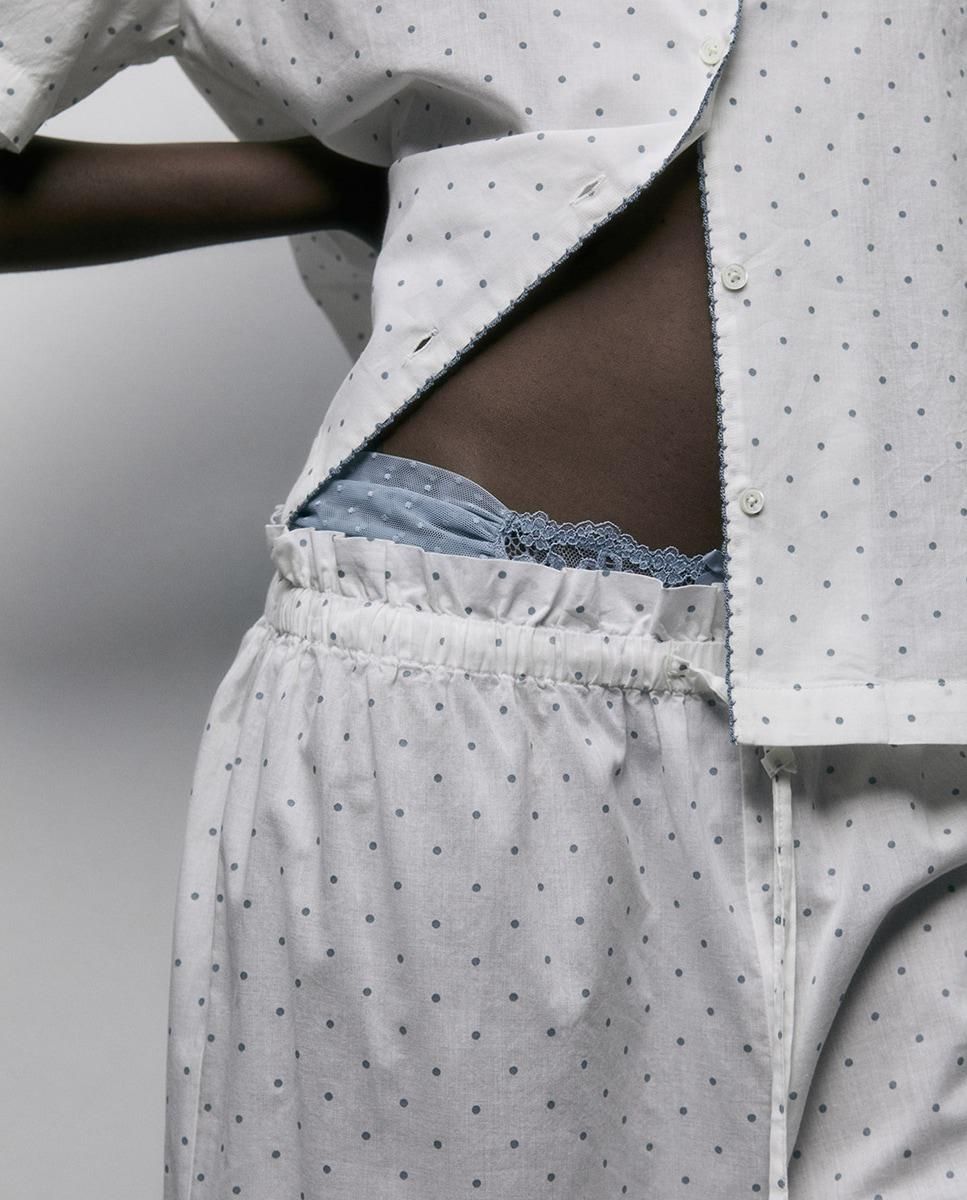 스페라 코튼 도트 파자마 세트 58807004526 AZUL CLARO - 상세 이미지 3