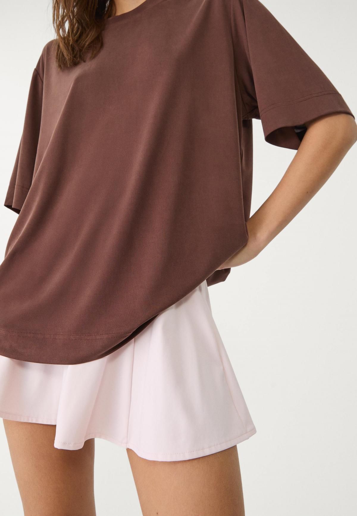 스트라디바리우스 소프트터치 오버사이즈 반팔 티셔츠 브라운 7671/698 BROWN - 상세 이미지 5