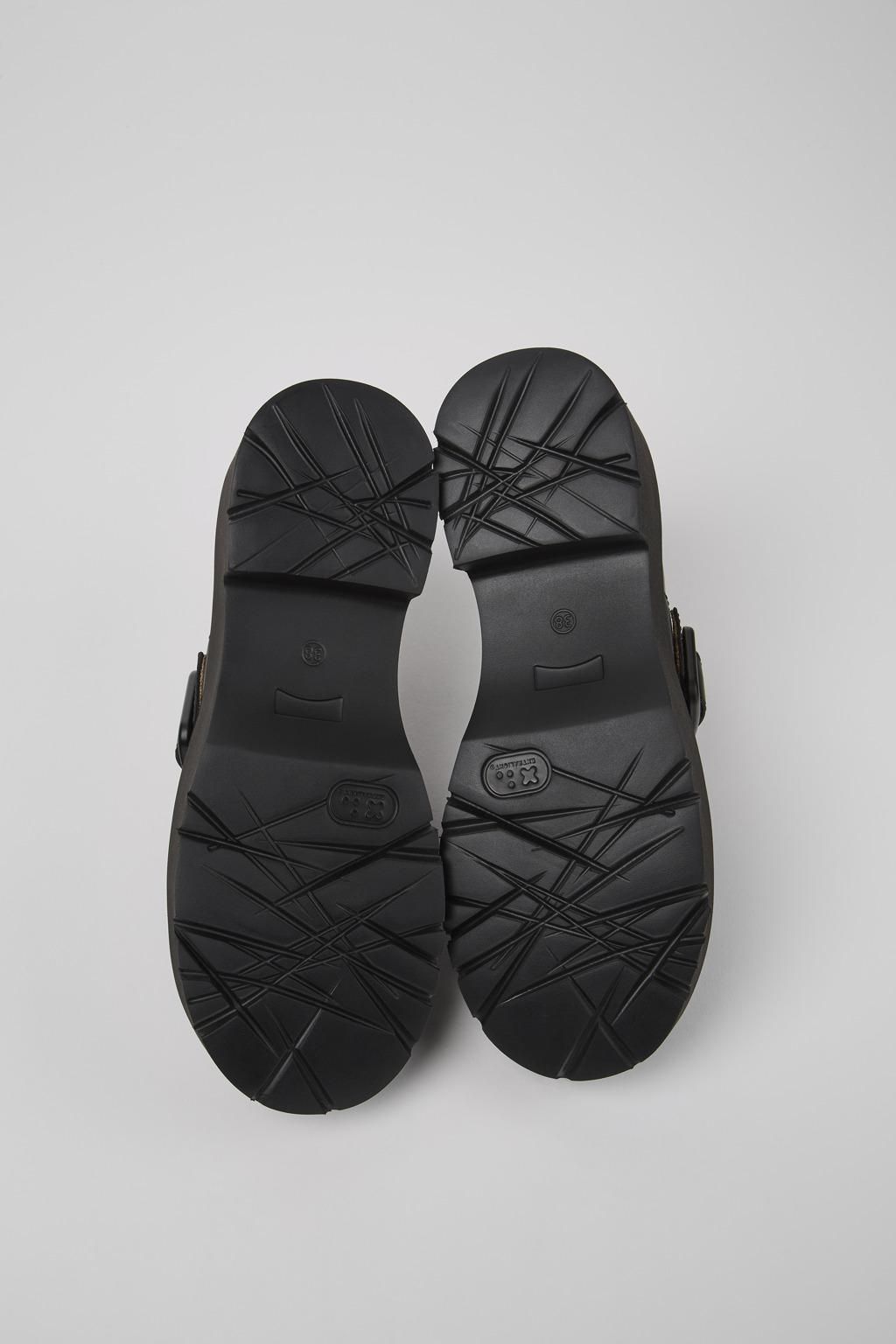 캠퍼 청키 로우힐 블랙 레더 펌프스 Milah K201682-001 BLACK - 상세 이미지 5