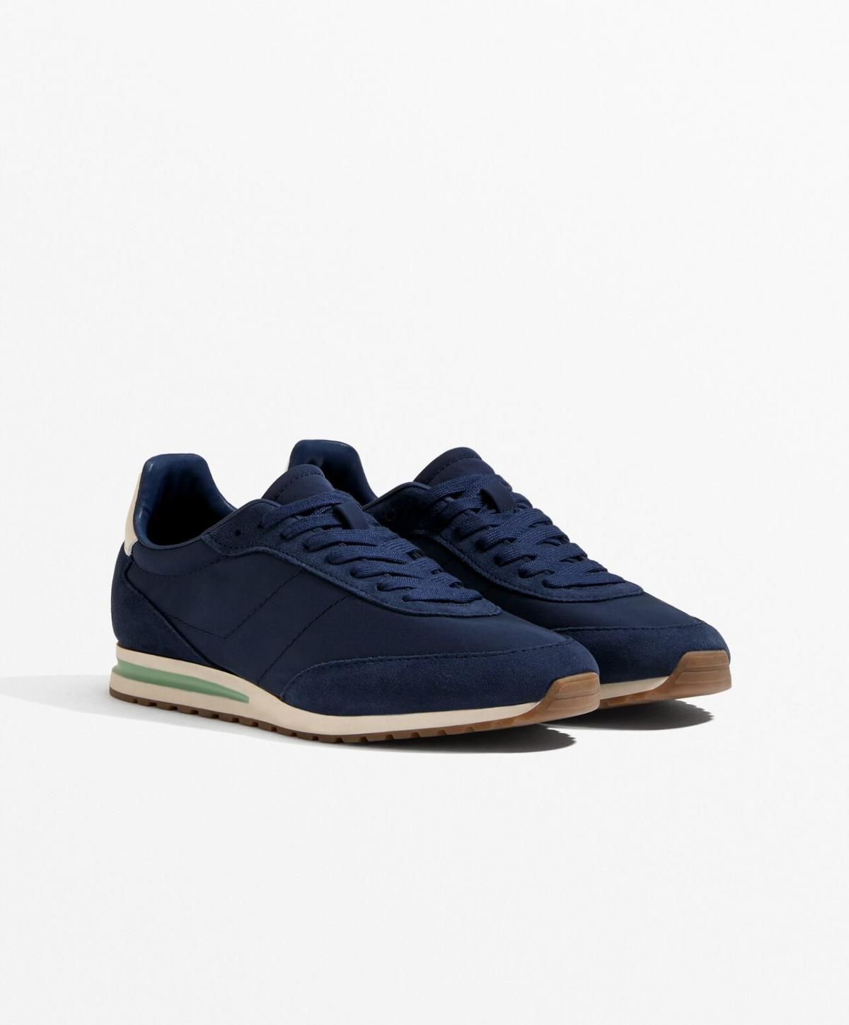 오이쇼 레트로 스포츠 트레이닝화 나일론 스플릿레더 1103/580 NAVYBLUE - 상세 이미지 2