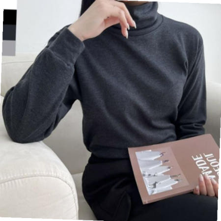 반폴라 여자 봄 가을 목폴라티 이너 데일리 캐주얼