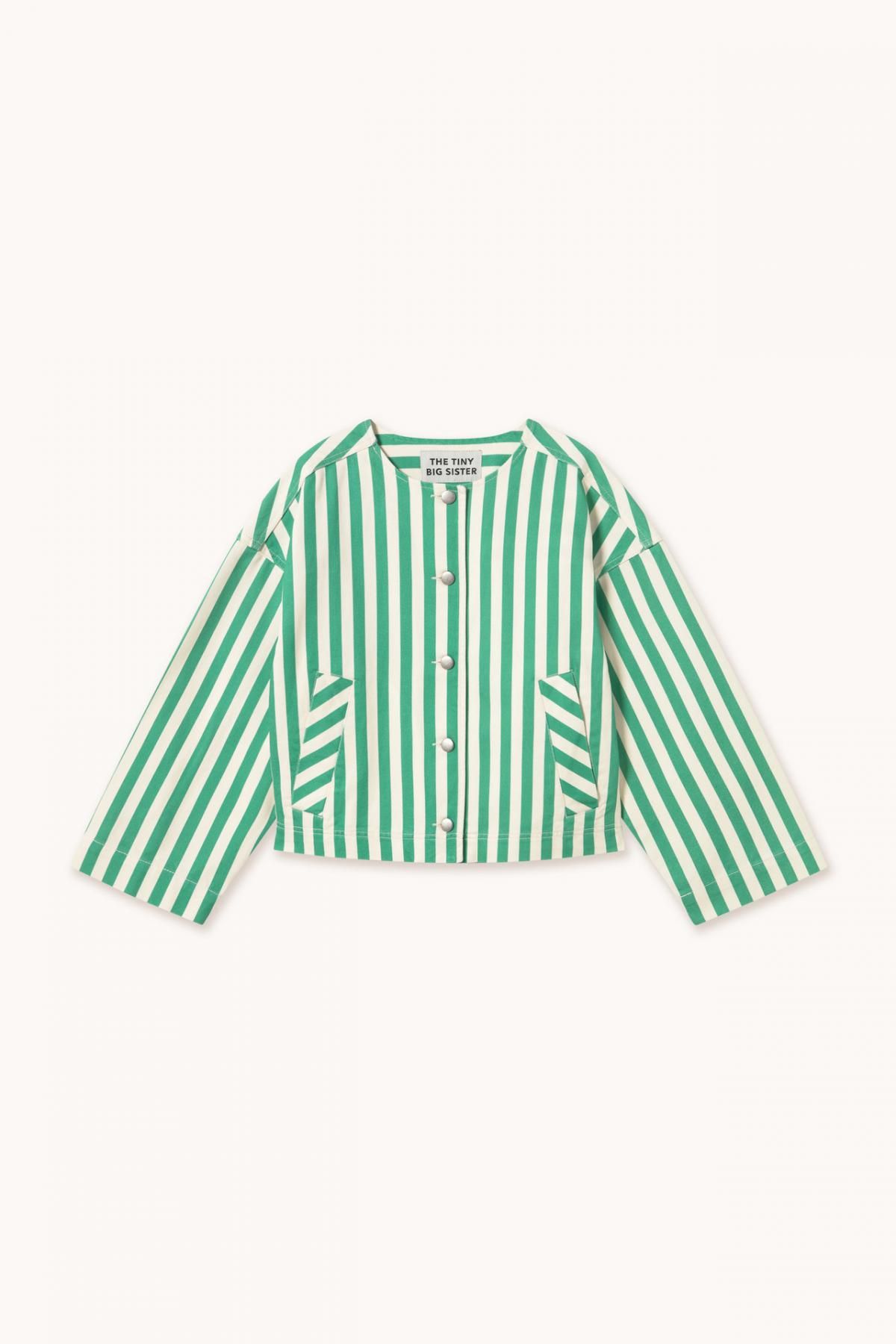 타이니코튼 스트라이프 크롭 재킷 SS25-717R27 ONE COLOR - 메인 이미지