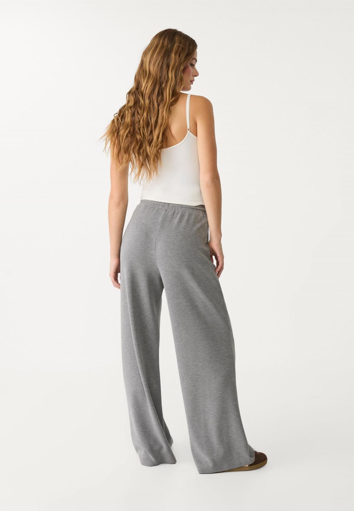 스트라디바리우스 소프트터치 모달 와이드 팔라조 팬츠 8737/276 DARK GREY - 상세 이미지 4