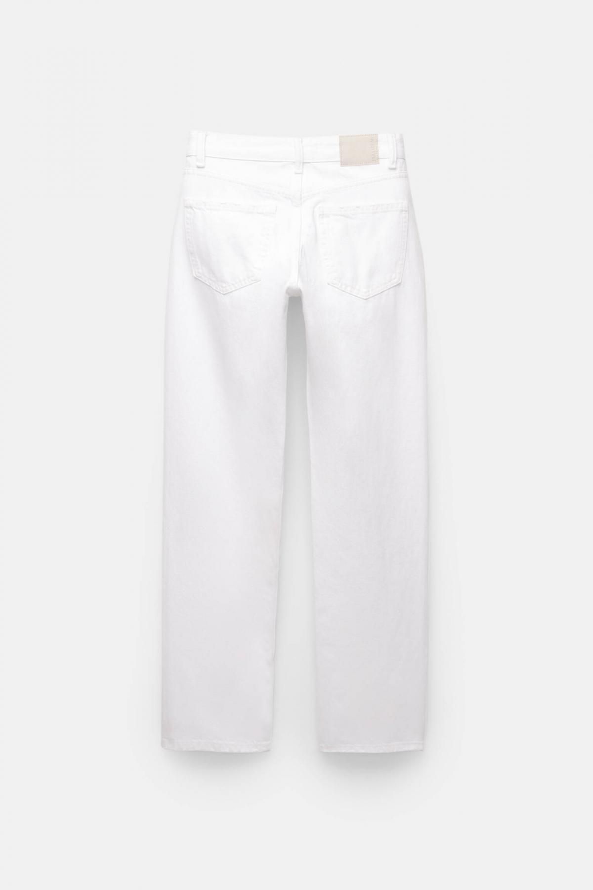 풀앤베어 미드웨이스트 스트레이트핏 데님 팬츠 3687/375 WHITE - 상세 이미지 5