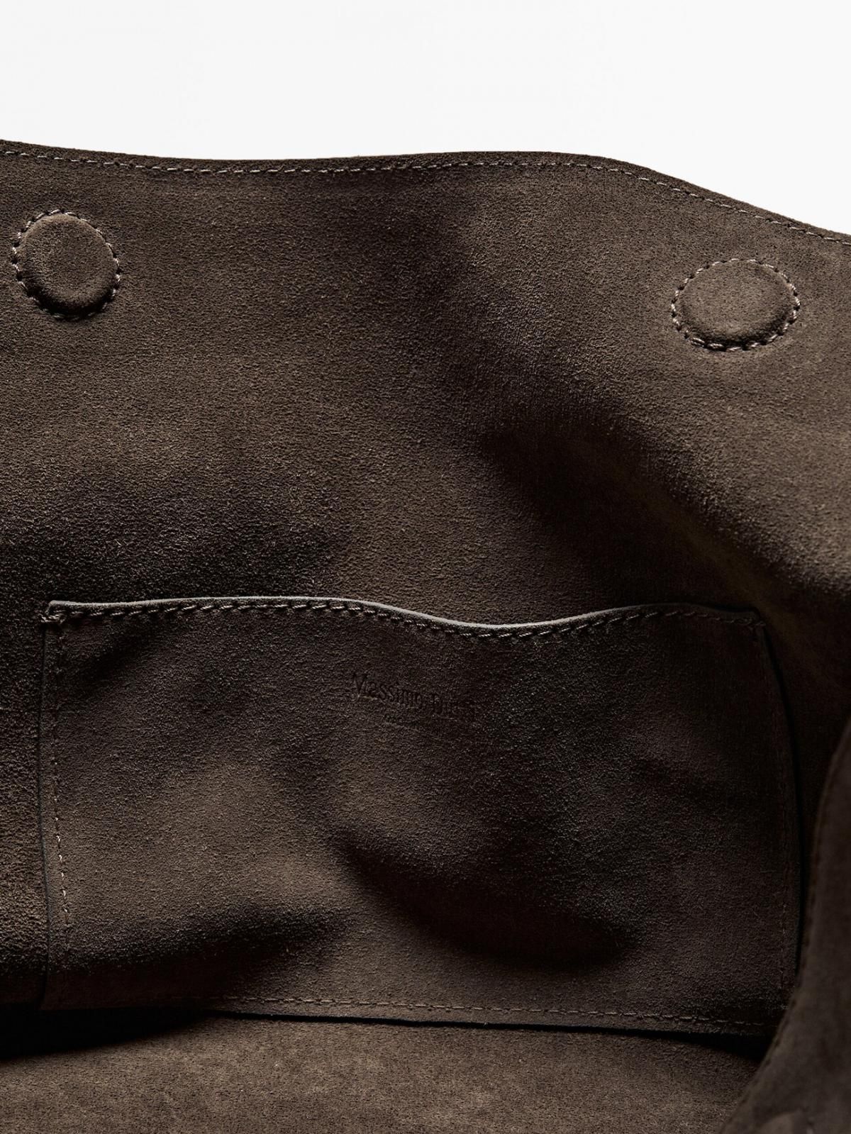 마시모두띠 스웨이드 미니멀 소프트 숄더백 6909/604 MOLE BROWN - 상세 이미지 2