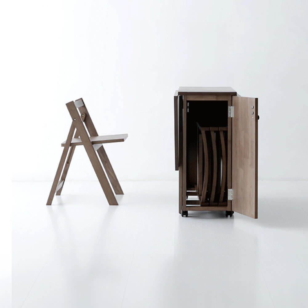 필몬 4인 원목접이식테이블 세트 DCM74120 1200mm, 캄포어베니어 7512.3271