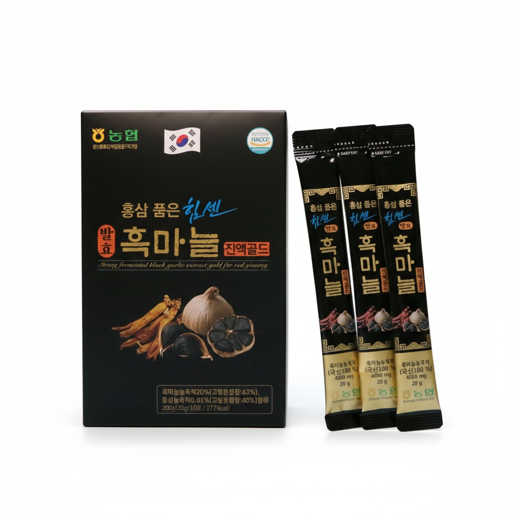 홍삼 품은 힘센 발효 남도 흑마늘 진액골드 스틱형 20gX30포 - 상세 이미지 2
