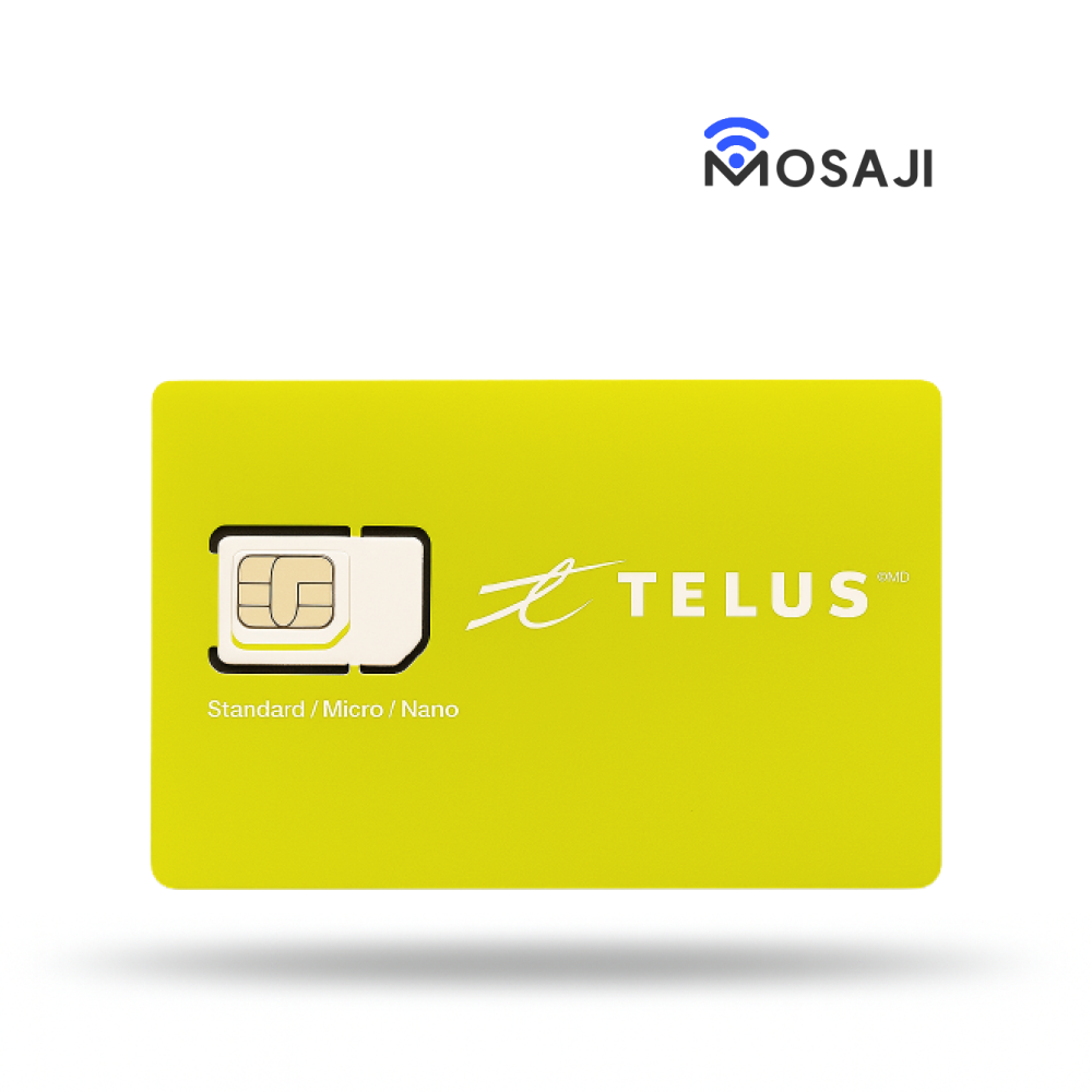 캐나다유심 텔러스 5일 30일 60일 90일 3GB 200GB 통화 유심칩 - 메인 이미지