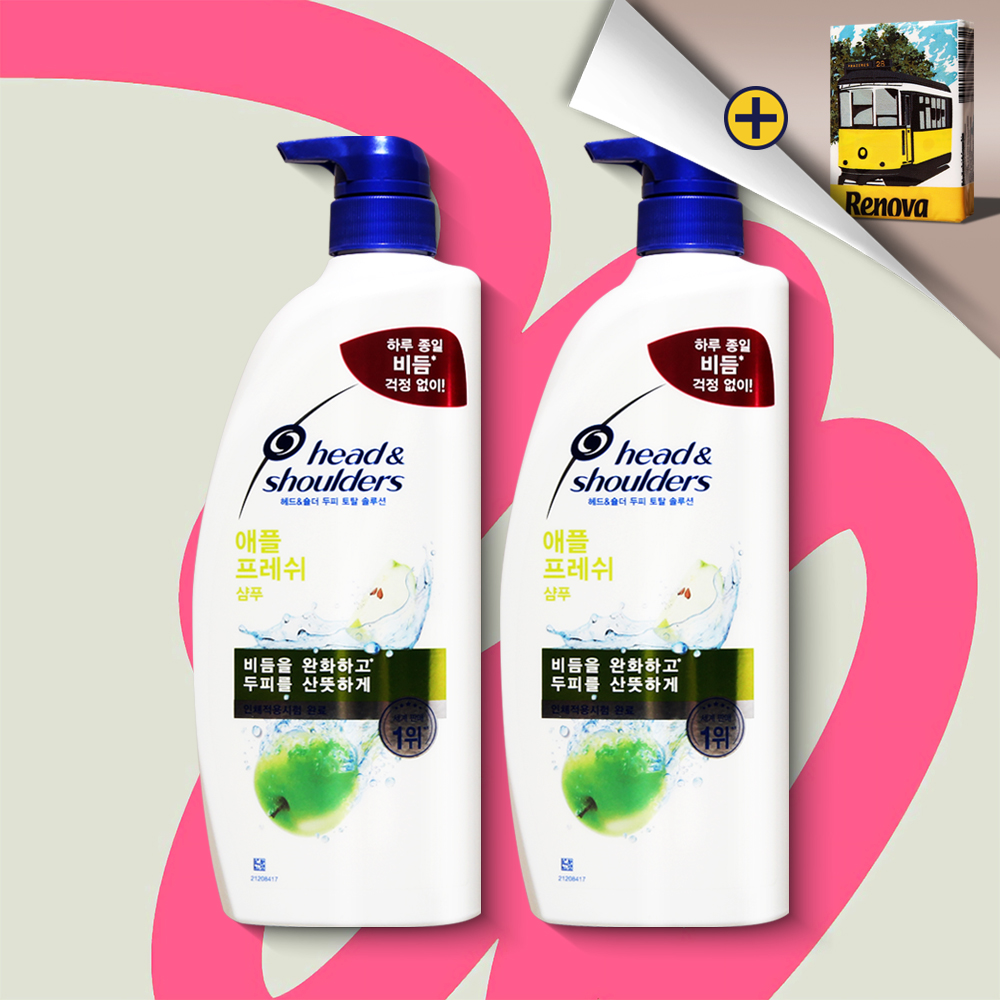 헤드앤숄더 애플프레쉬 샴푸 850ml 2개 비듬샴푸 가려움 가려운두피 두피진정 - 메인 이미지