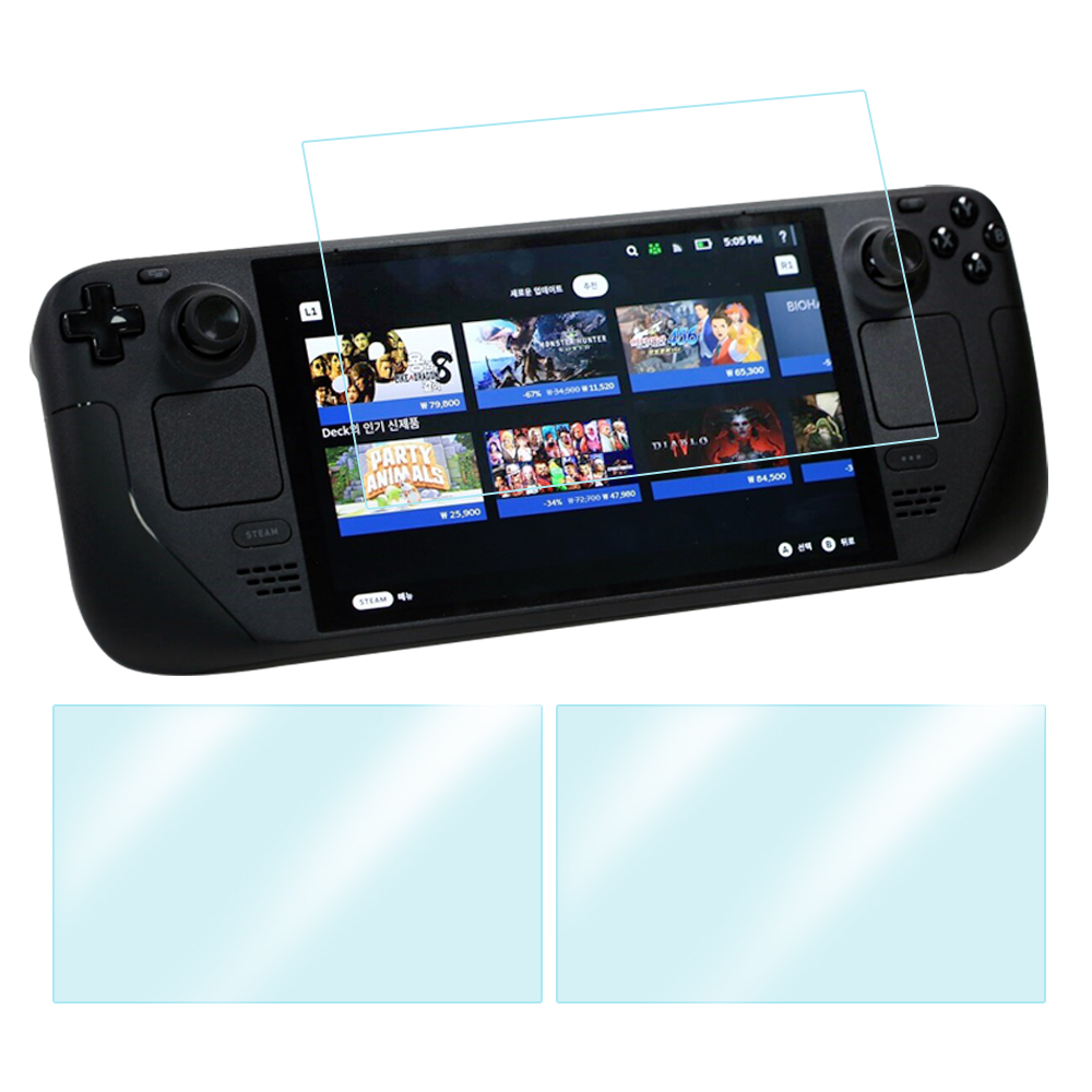 스팀덱 OLED 필름 올레드 Steam Deck lcd 강화유리 보호필름 2매 - 메인 이미지