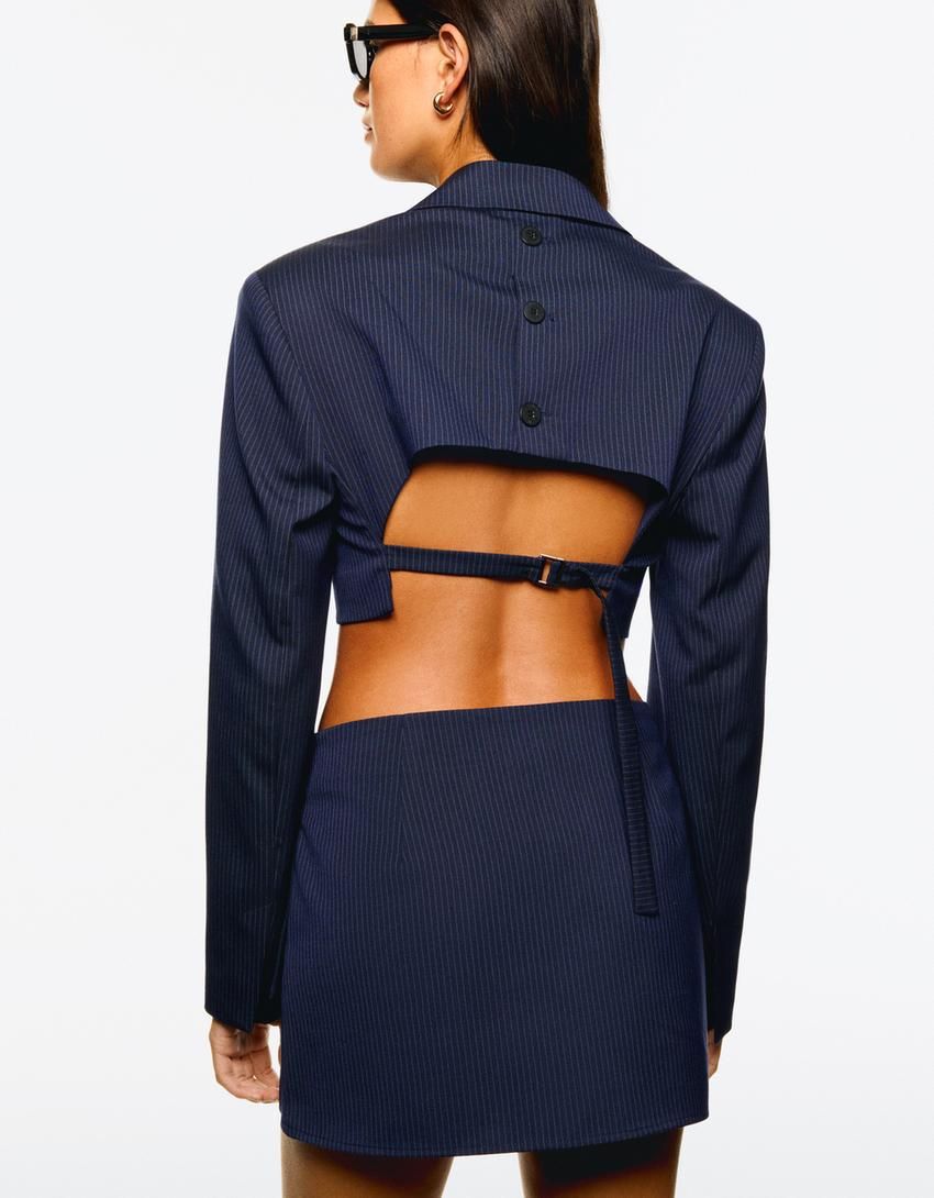 버쉬카 테크니컬 크롭 블레이저 1486/710 NAVY - 상세 이미지 3