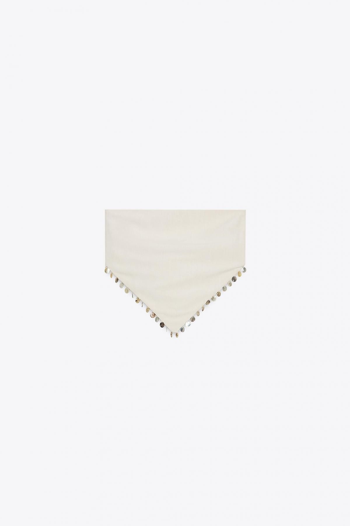 자라 린넨 비즈 오프숄더 탑 8070/095 BEIGE - 메인 이미지