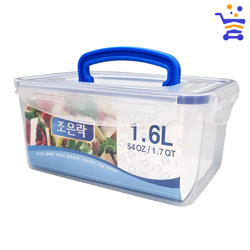 국산 조은락 투명 밀폐용기 김치통 1.6L 냉장고 반찬 보관 업소용 김장김치통 (1741) - 메인 이미지